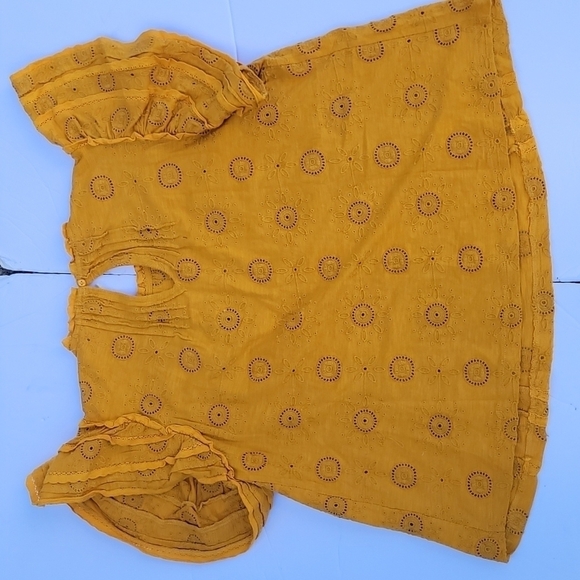 Anthropologie Forever That Girl Gold Orange Lace Embroidered Blouse Size XS - Picture 4 of 12